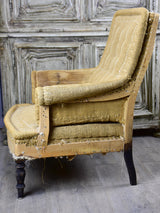 Rustic French Napoleon III bergere armchair