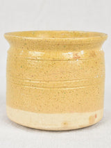 Cheerful yellow glazed petite preserving pot