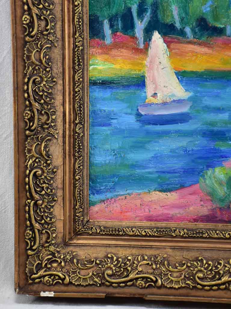 Provincial French Costa Sailing Boat Artwork