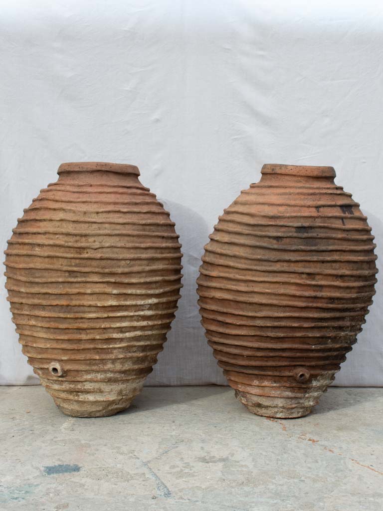 Two very large nineteenth century ribbed pots - Mediterranean 41