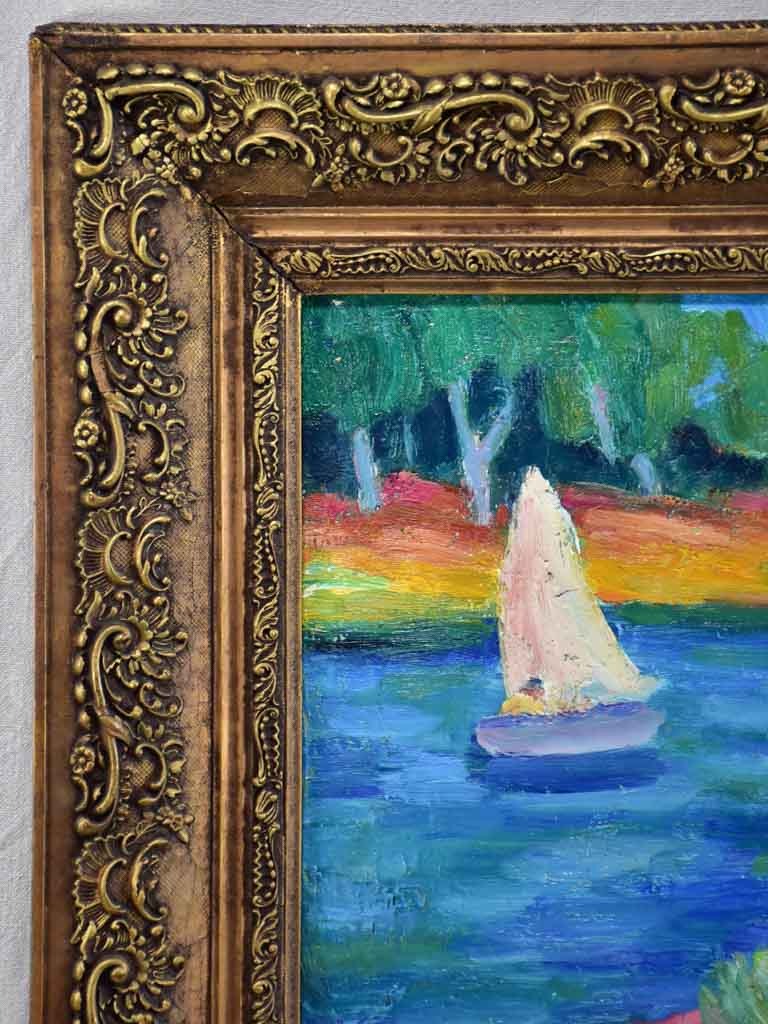 Bright Costa Oil on Canvas Painting