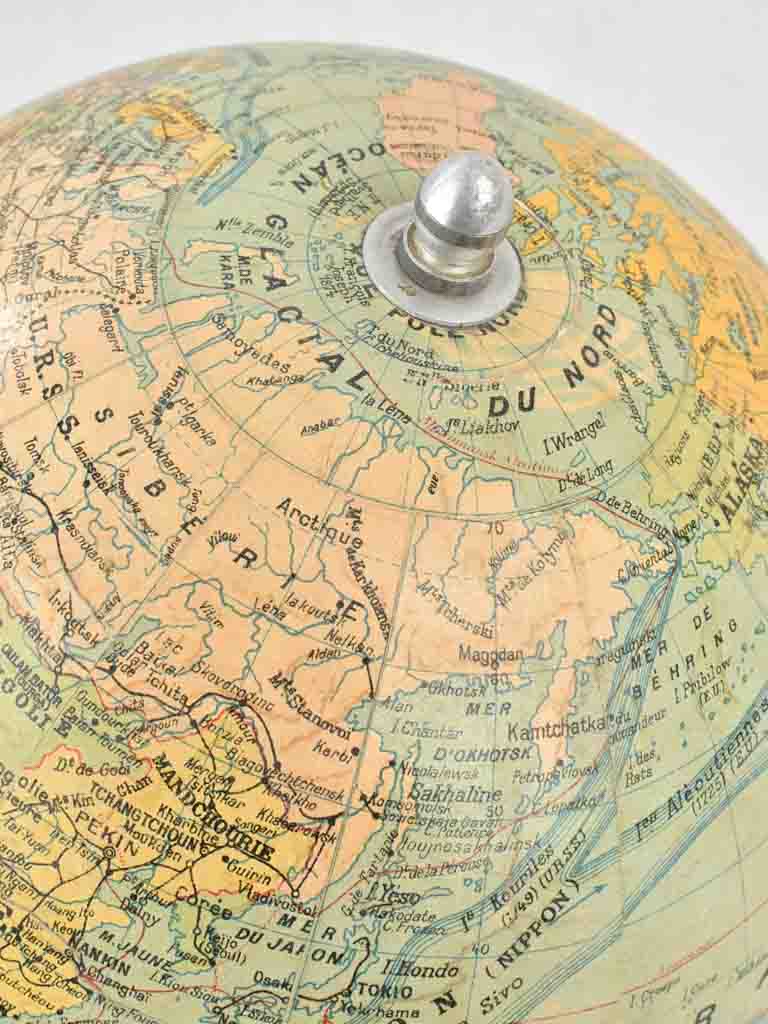 Vintage French world globe (J. Leporati) - 17"