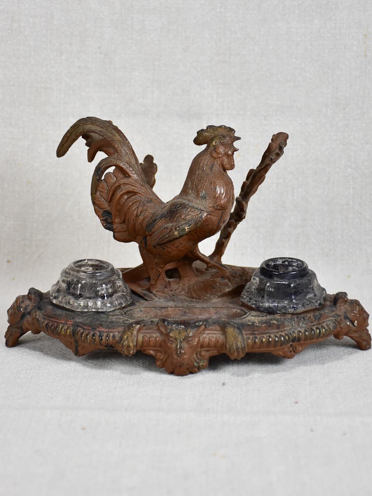 Late nineteenth-century rooster inkwell - French republic