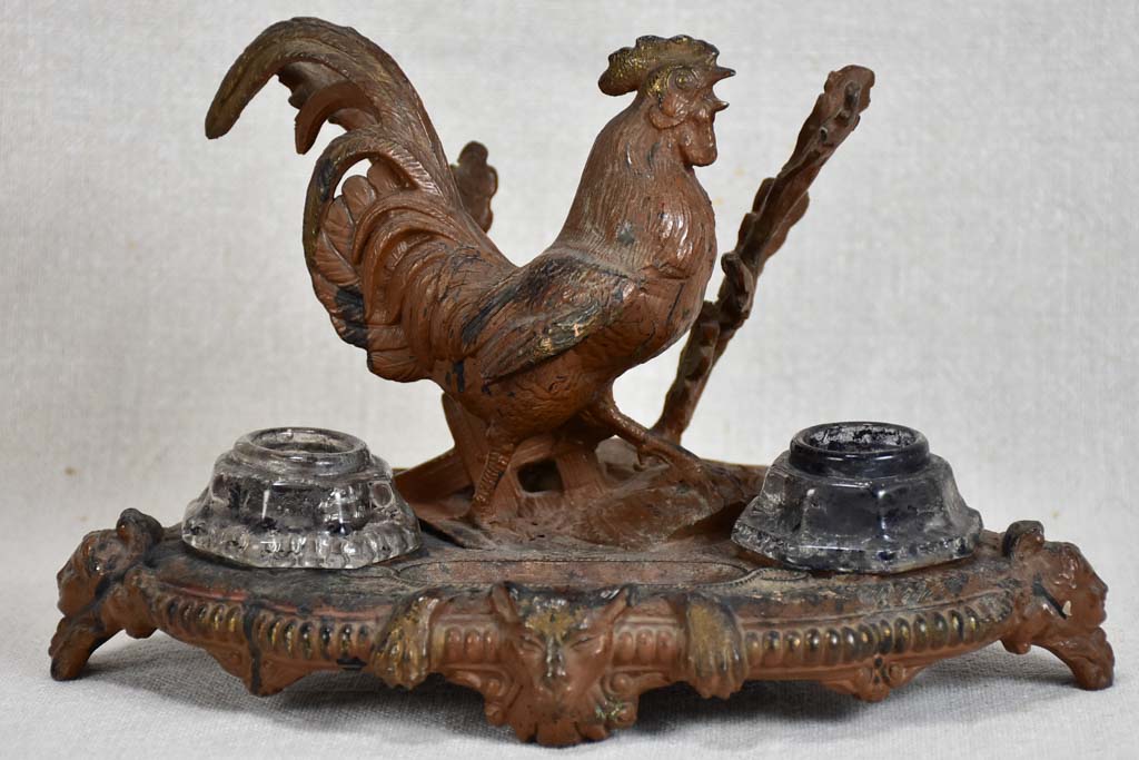 Late nineteenth-century rooster inkwell - French republic