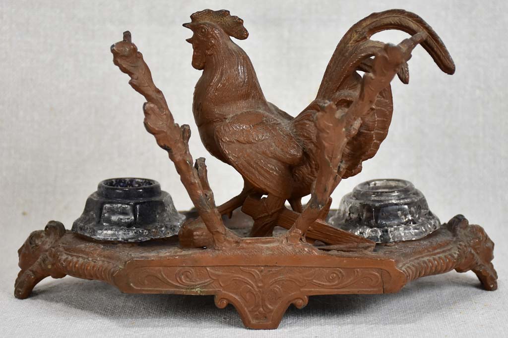 Late nineteenth-century rooster inkwell - French republic