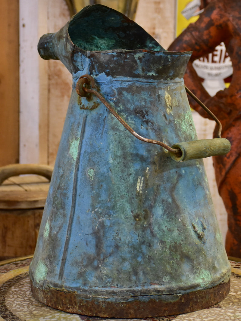 Antique French wine pouring can