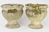 Pair of large cement planters 15¼" x 16¼"
