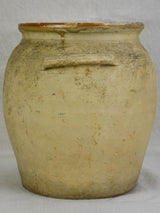Large antique French confit pot with brown glaze 11½"