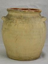 Large antique French confit pot with brown glaze 11½"