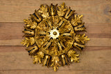 One Maison Charles flush mount ceiling light with gold leaves