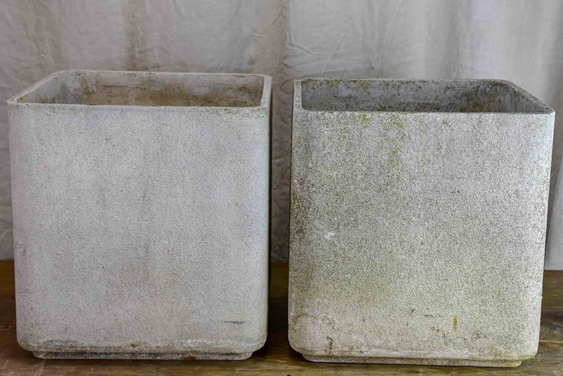 Pair of large square Willy Guhl garden planters