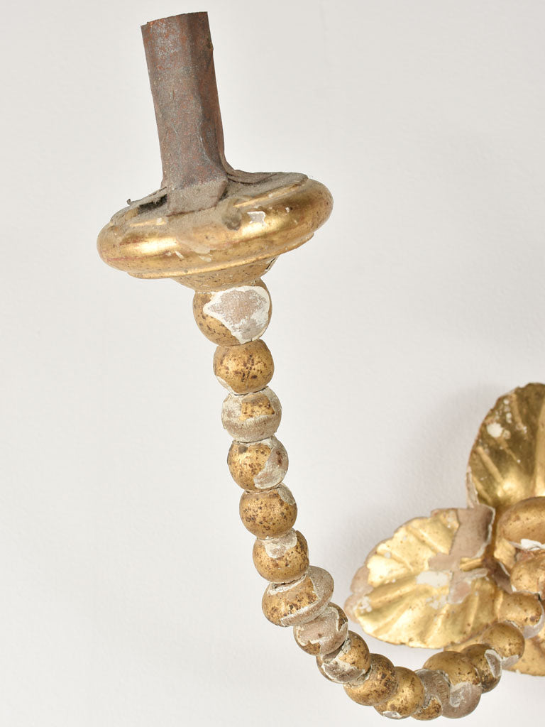 Pair of 19th century gilded candle wall sconces