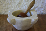 Antique French marble mortar and pestle 9¾”