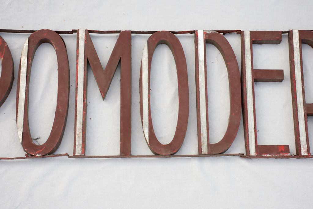 Very large late 19th century French sign HIPPOMODERNE 106¼"