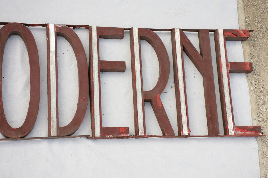 Very large late 19th century French sign HIPPOMODERNE 106¼"