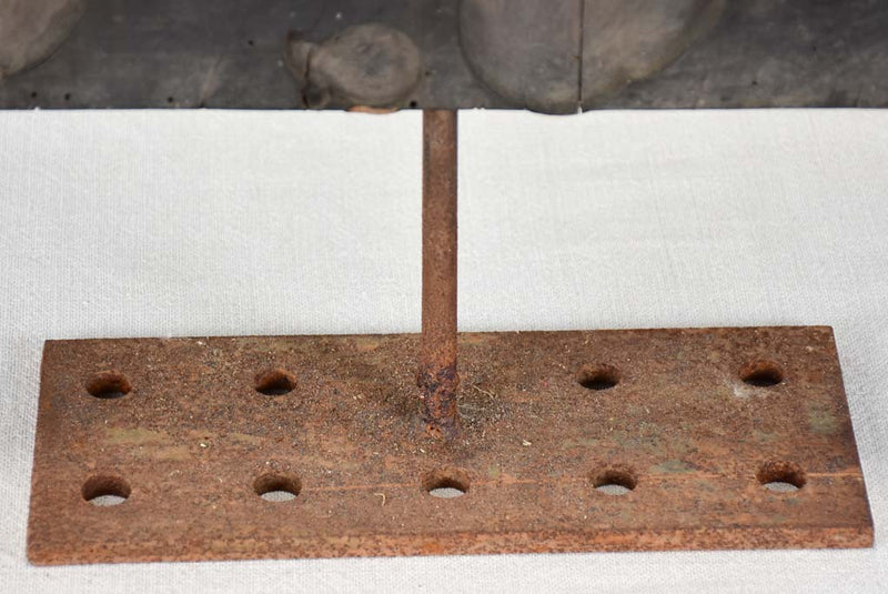 Aged Lyon-originated silk maker's stamp