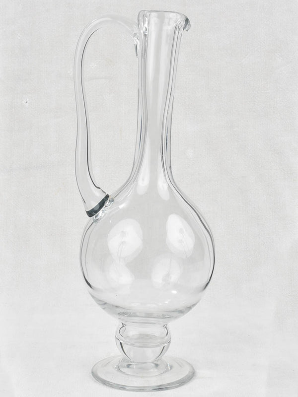 Tall blown glass carafe - 19th century - 17"