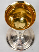 Late nineteenth-century silver religious chalice and plate in original box