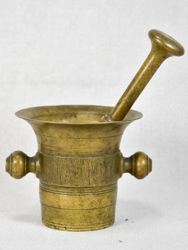 Eighteenth-century pharmacy bronze mortar and pestle