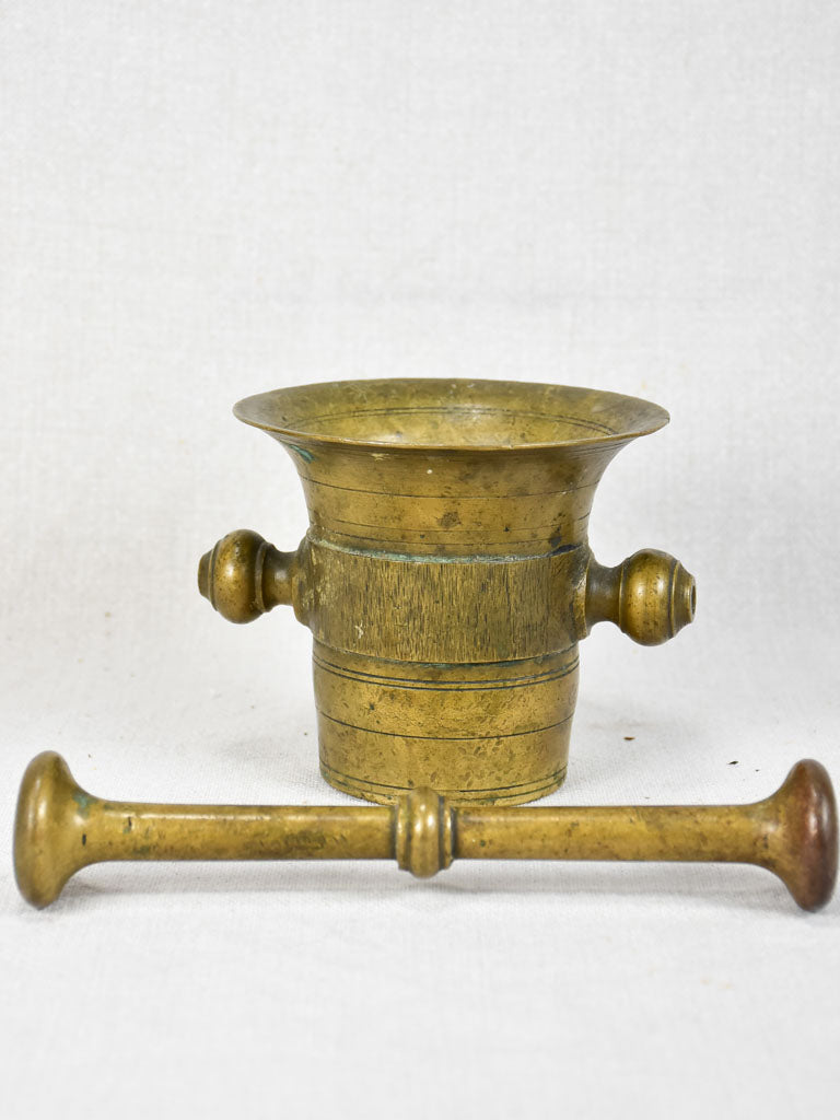 Classic Aged Bronze Mortar and Pestle