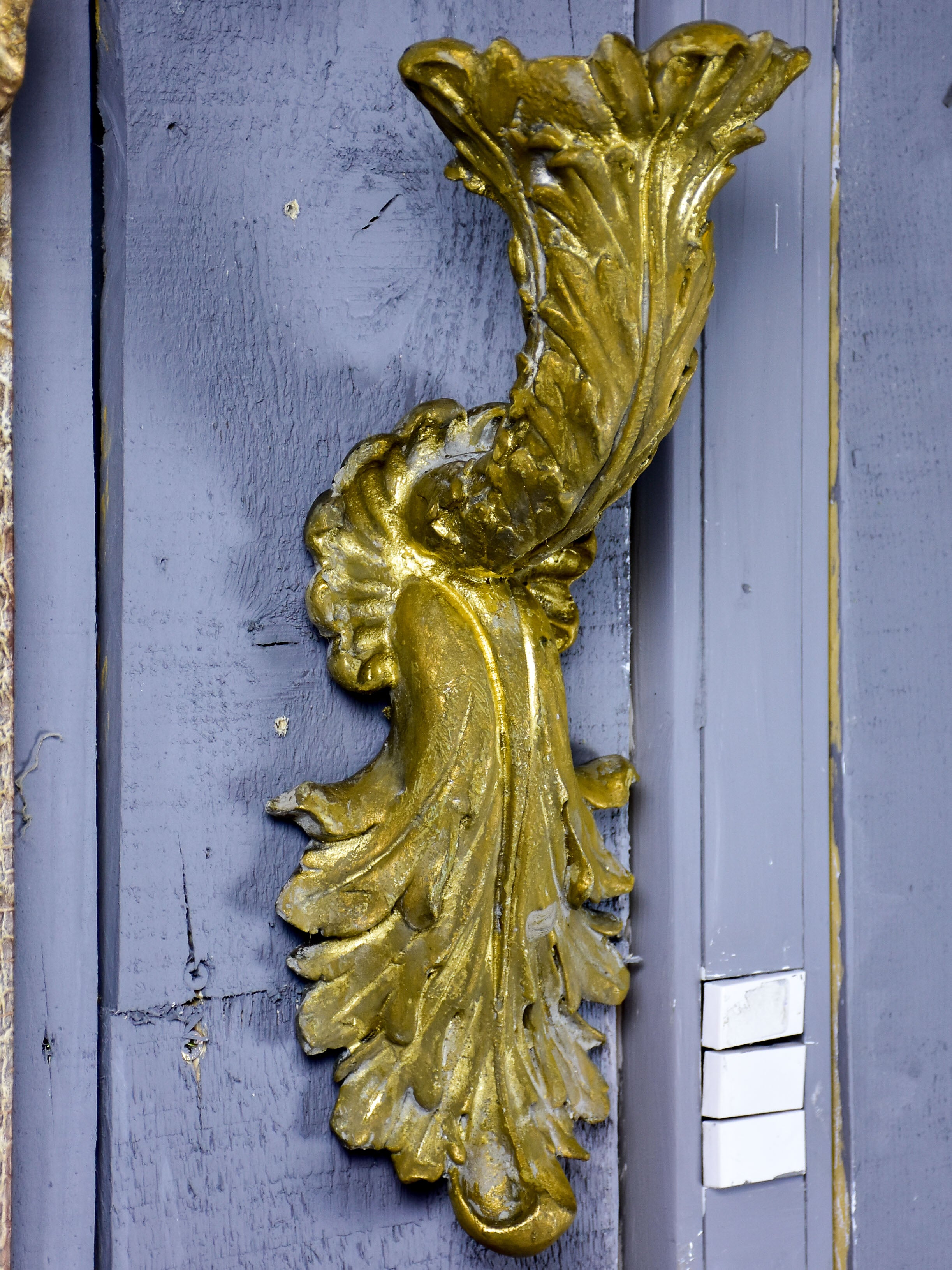 Pair of carved antique Italian wall sconces