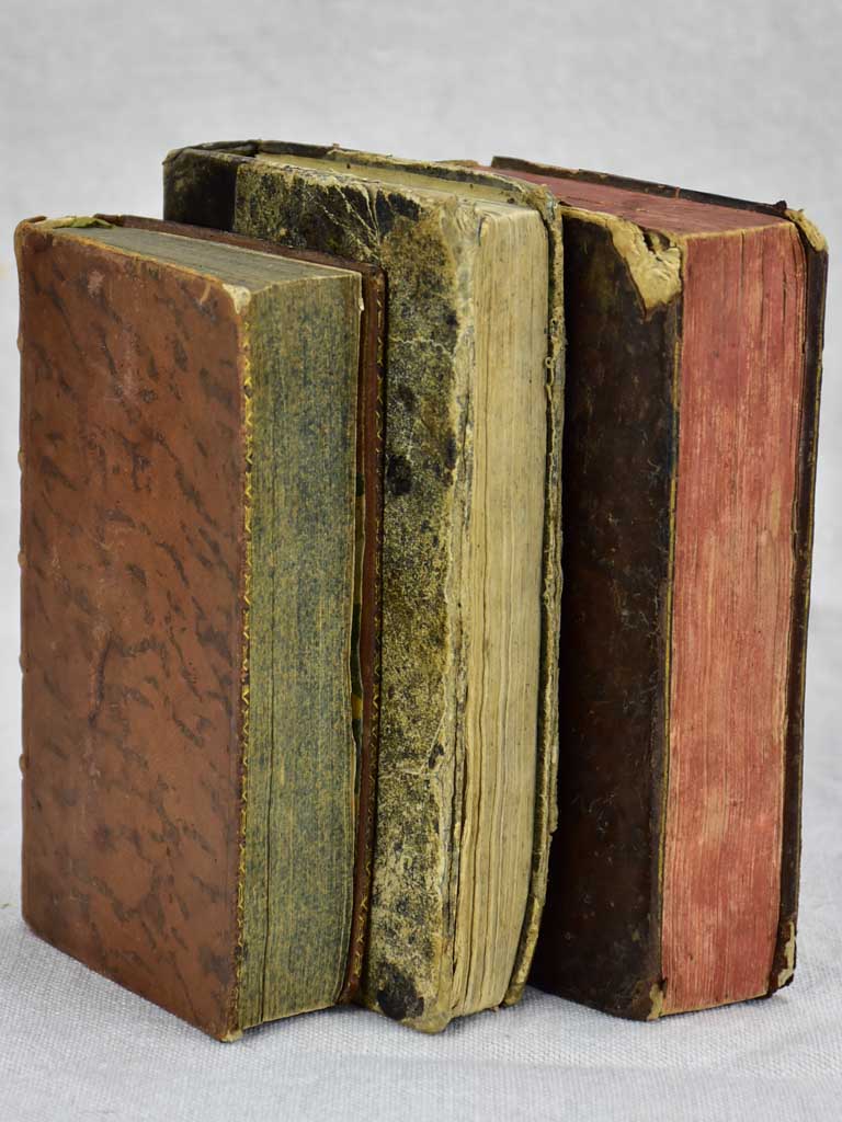 Collection of three antique French books