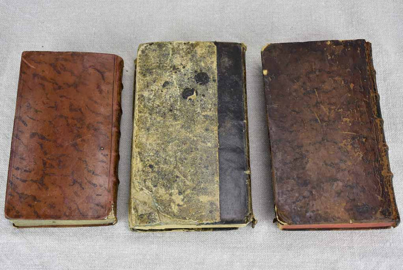 Collection of three antique French books