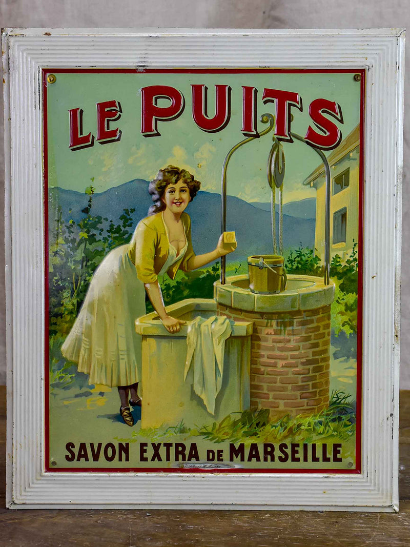 Antique French sign - Le Puits Savon Marseille