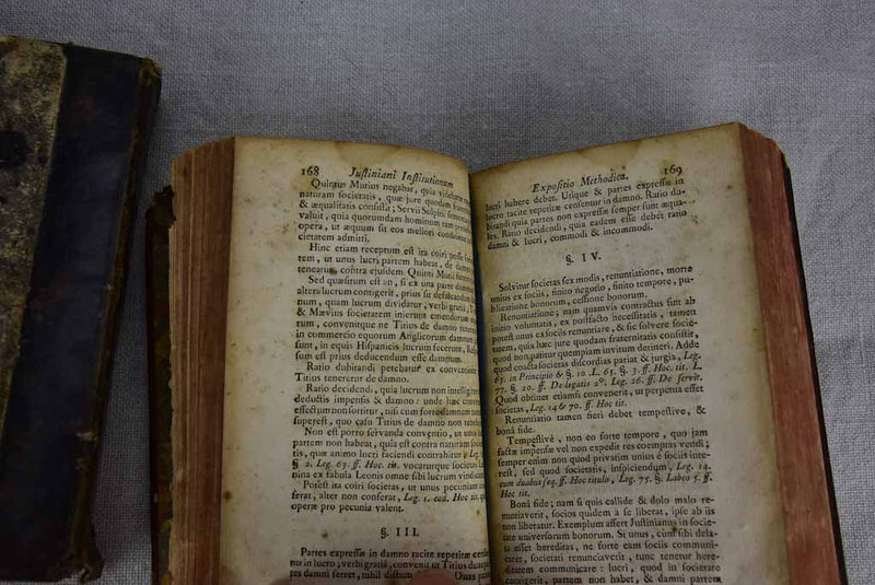 Collection of three antique French books