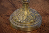 Pair of 19th century bronze and opaline candleabras