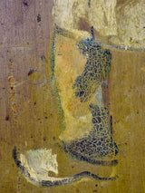 Antique French painting of a man - painted on a shutter