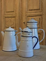 French enamel cafetieres