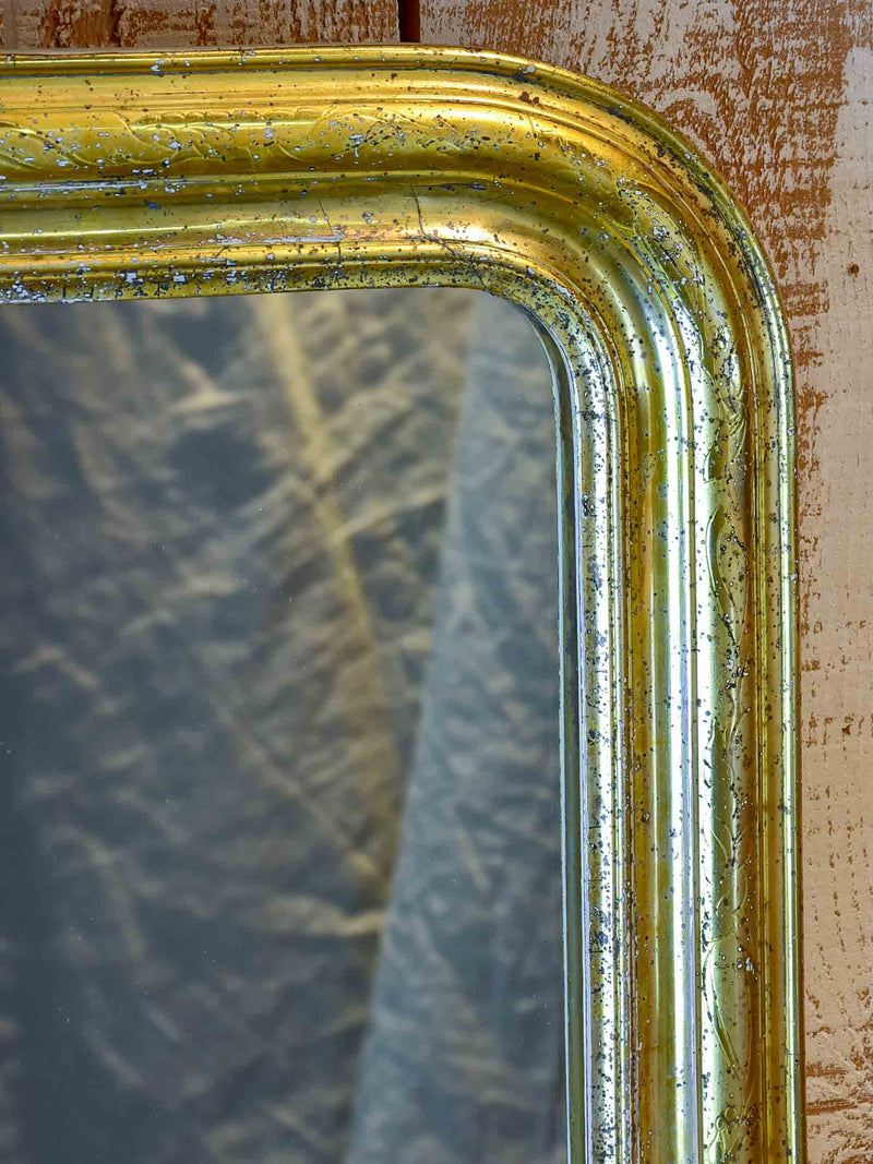 Antique French Louis Philippe mirror with gilded frame