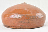 Ceramic bed warmer with brown glaze 8"