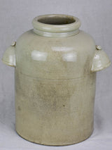 Large antique French stoneware olive oil pot - Digoin 14½"