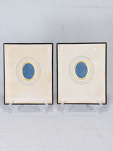 Pair of oval Napoleon III photo frames 6¾" x 8¼"