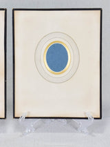 Pair of oval Napoleon III photo frames 6¾" x 8¼"