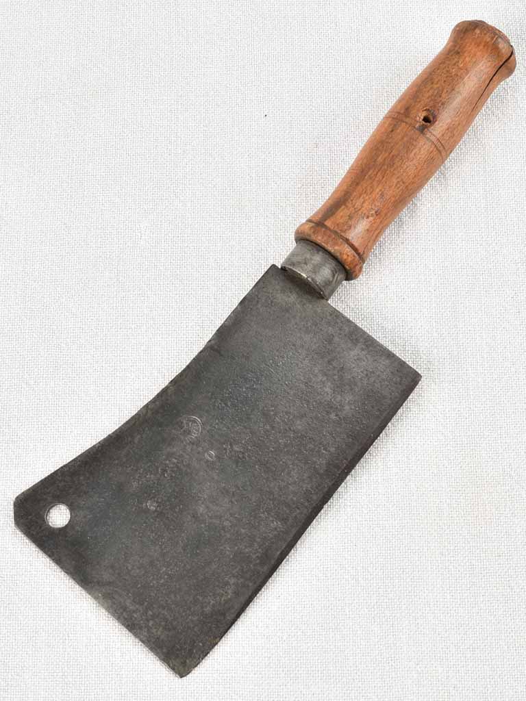 Vintage hatchet knife with wooden handle 11½"
