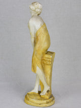 Small antique marble sculpture of a draped lady 14½"