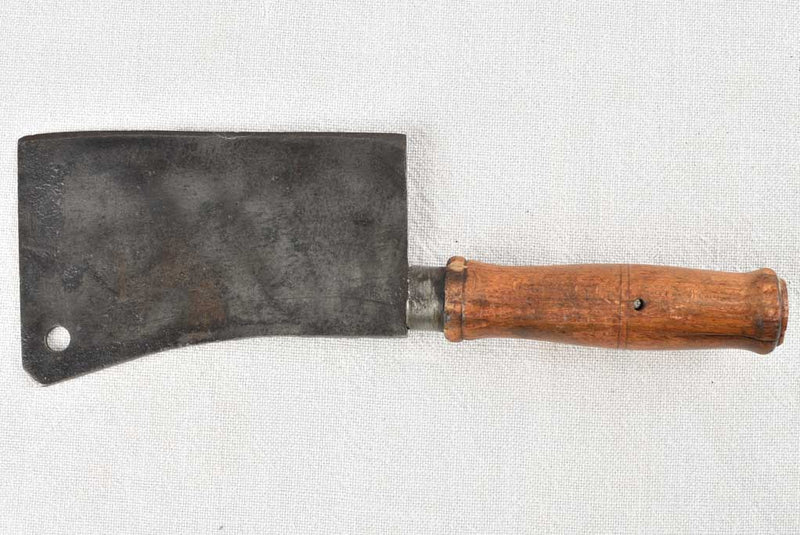 Vintage hatchet knife with wooden handle 11½"