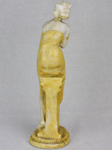 Small antique marble sculpture of a draped lady 14½"