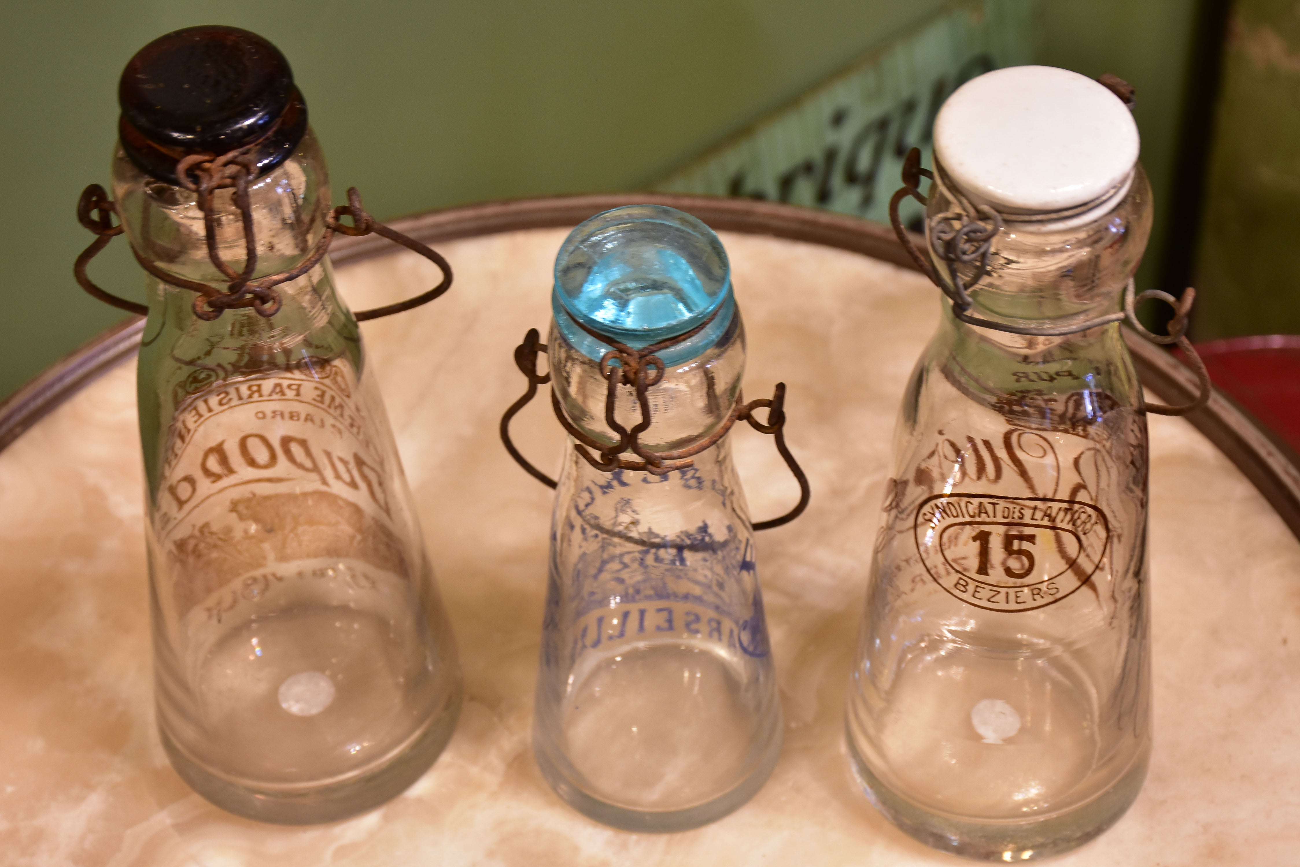 Antique French Dupond milk bottle