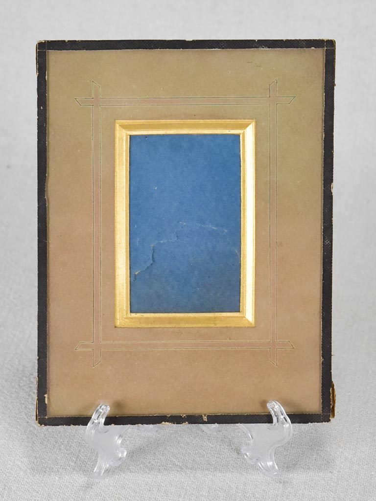 Antique French photo frame with gold border