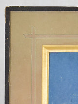 Antique French photo frame with gold border