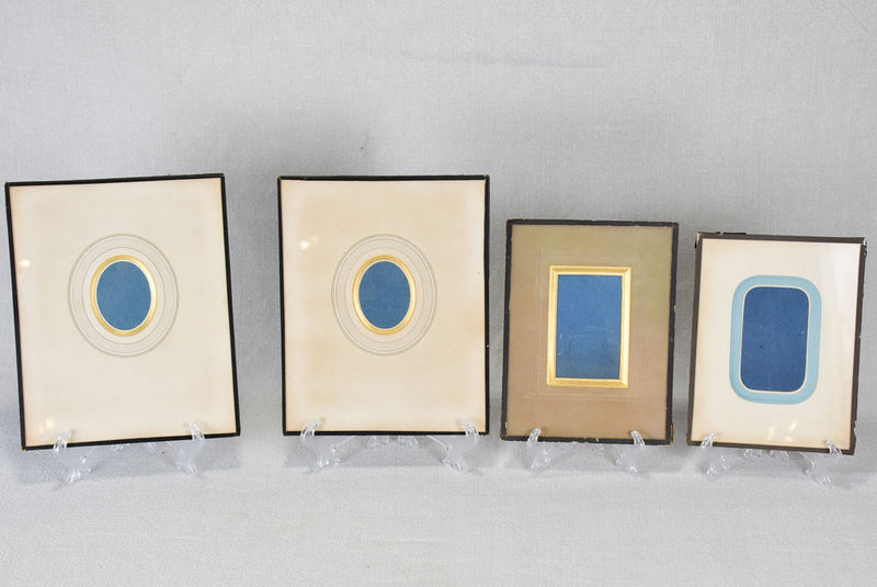 Collection of four antique French photo frames