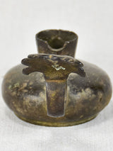 Vintage bronze oil lamp, Roman times