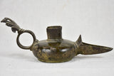 Old, possibly Roman, bronze oil lamp