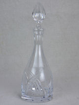 Art Deco crystal liqueur decanter with original stopper