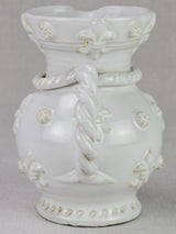 Mid-century French Emile Tessier pitcher with twisted handle 8¼"