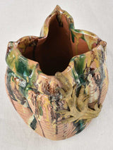 1930s ceramic vase with gold detail 9½"